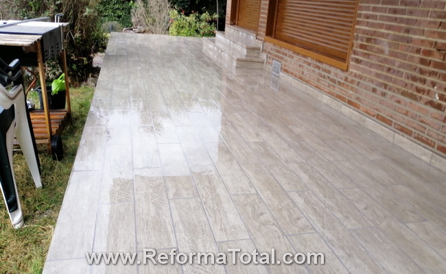 Trabajo Pavimento Exterior Chalet Boadilla del Monte